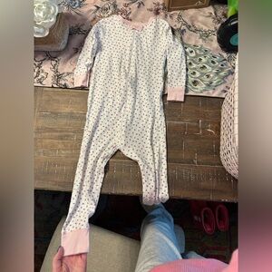 The Beaufort Bonnet Company Pink and White Floral Pajama Zippie!